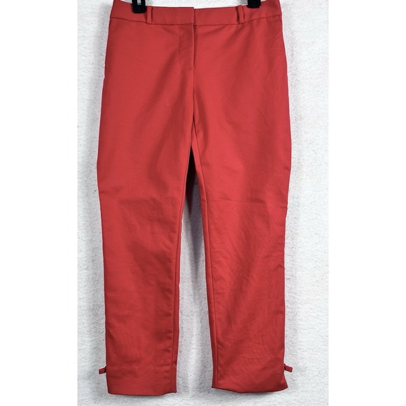 Kate Spade Jackie Bow Capri Pants Red Size 2 Slim Fit Cropped Ankle ✨READ✨1529 - Picture 2 of 12